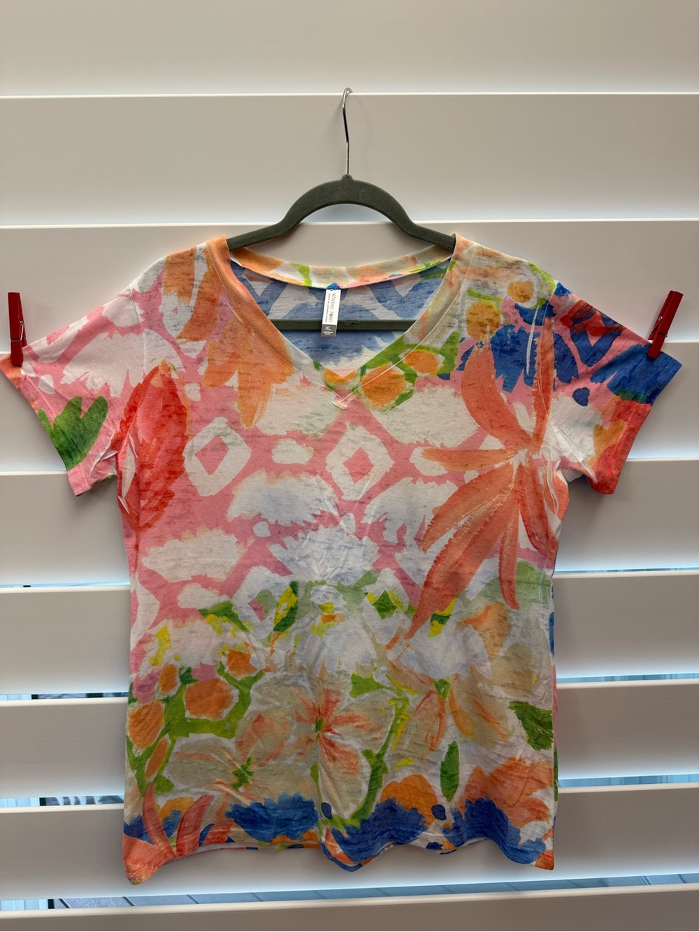 Whimsy Rose Vibrant Floral V-Neck Women’s Top - Multicolor